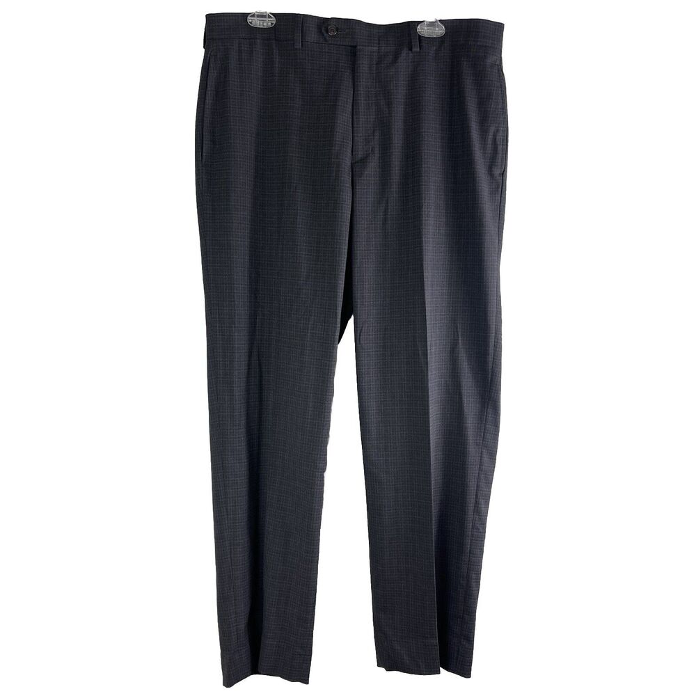 Ralph Lauren Dress Pants Mens 34x32 Plaid Fit Flat Front Preppy Professional